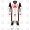 Speed 1 Piece Leather Motorcycle Racing Suit - White/Black/Red