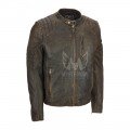Mens Distressed Leather Jacket ML 5007