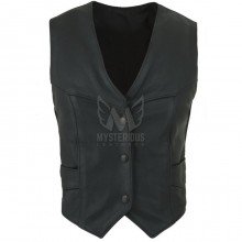 Women Motorcycle Leather Vest ML 7285