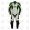 Mens King One Piece Hi Viz Leather Motorcycle Racing Suit ML 7077FC - Green/White/Black