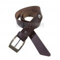 Soft Premium Dark Brown Grain Genuine Leather Belt