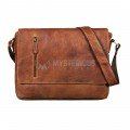 Antique Brown Genuine Leather Laptop Bag