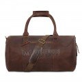 Antique Brown Genuine Crazy Horse Leather Weekender Travel Bag