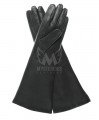 Women Fur Lined Leather Winter Dressing Gloves