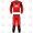 Speed 2 Piece Leather Motorcycle Racing Suit ML 7888 - Red/Black/White