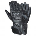 Black Leather Motorcycle Racing Gloves ML 4030