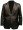 Mens Two Button Black Leather Coat ML 7446