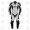 Mens King One Piece Leather Motorcycle Racing Suit ML 7077S - White/Black