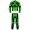 Force 2 Piece Leather Motorcycle Racing Suit ML-7384T - Green