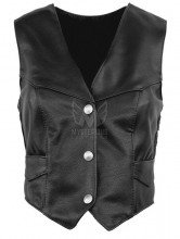 Women Motorcycle Leather Vest ML 7277