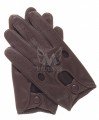 Mens Classic Deerskin Leather Driving Gloves - Maroon