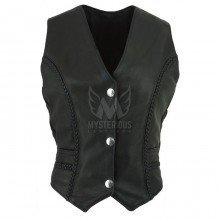 Women Motorcycle Leather Vest ML 7281