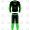 Speed 2 Piece Leather Motorcycle Racing Suit ML 7888 - Black/Green