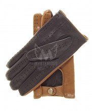 Mens Touch Screen Leather Driving Gloves