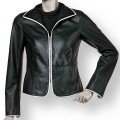 Women Short Fitted Soft Leather Jacket ML 7376