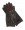 Women Open Back Two Tone Leather Driving Gloves - Black