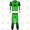 Speed 2 Piece Leather Motorcycle Racing Suit ML 7888 - Green/Black/White