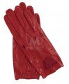 Women Open Back Two Tone Leather Driving Gloves