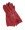 Women Open Back Two Tone Leather Driving Gloves - Red