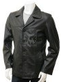 Mens Cow Leather Black Blazer ML 9176