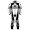 Force 1 Piece Leather Motorcycle Racing Suit ML 7384 - White/Black