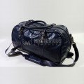 Navy Premium Quality Genuine Leather Travel Bag