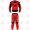 Speed 2 Piece Leather Motorcycle Racing Suit ML 7888 - Red/Black/White