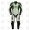 Mens King One Piece Leather Motorcycle Racing Suit ML 7077S - Green/White/Black