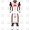 Speed 2 Piece Leather Motorcycle Racing Suit ML 7888 - White/Black/Red