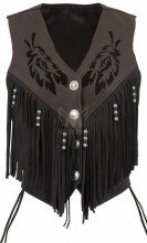 Women Motorcycle Leather Vest ML 7276