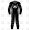 Speed 1 Piece Leather Motorcycle Racing Suit - Black/White