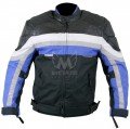 Mens Cordura Motorbike Jacket with Leather Trim ML 7571