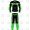 Racers 2 Piece Leather Motorcycle Racing Suit ML 7804 - Green/Black/White