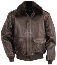 Antique Lambskin Leather Bomber Jacket ML 7324