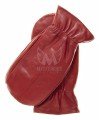 Women Rabbit or Fake Fur Lined Mitten - Red